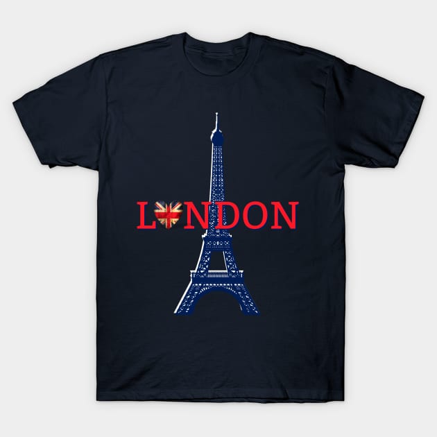 Eifel Tower of London T-Shirt by EnchantedTikiTees